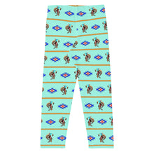 Load image into Gallery viewer, Cowboy Bronc Rider Aztec - Turquoise Kid's Leggings
