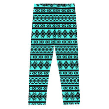 Load image into Gallery viewer, Turquoise Aztec Kid's Leggings