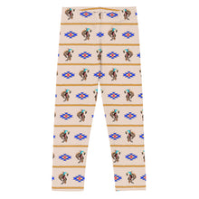 Load image into Gallery viewer, Cowboy Bronc Rider Aztec - Tan Kid's Leggings