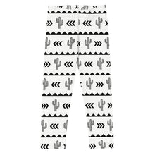 Load image into Gallery viewer, Cactus Aztec White/Black - Kid's Leggings