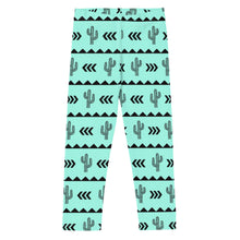 Load image into Gallery viewer, Cactus Aztec Turquoise - Kid's Leggings