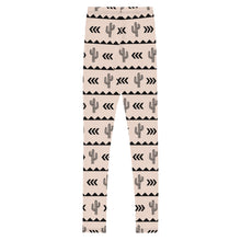 Load image into Gallery viewer, Cactus Aztec - Tan Youth Leggings