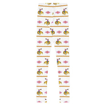 Load image into Gallery viewer, Cowgirl Bronc Rider Aztec - White Youth Leggings