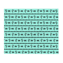 Load image into Gallery viewer, Cactus Aztec - Turquoise Throw Blanket
