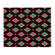 Load image into Gallery viewer, Aztec Turquoise & Red Throw Blanket
