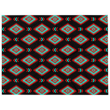 Load image into Gallery viewer, Aztec Turquoise & Red Throw Blanket