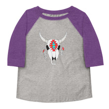 Load image into Gallery viewer, Aztec Skull 3/4 Toddler shirt