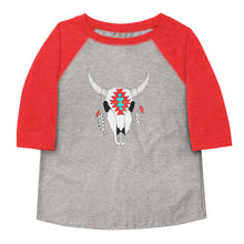 Load image into Gallery viewer, Aztec Skull 3/4 Toddler shirt