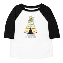 Load image into Gallery viewer, Floral Teepee 3/4 Toddler shirt