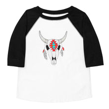 Load image into Gallery viewer, Aztec Skull 3/4 Toddler shirt