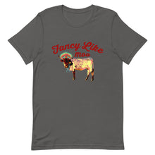 Load image into Gallery viewer, Fancy Like Moo - Maroon Lettering T-shirt