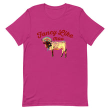 Load image into Gallery viewer, Fancy Like Moo - Maroon Lettering T-shirt