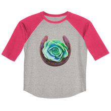 Load image into Gallery viewer, Succulent Horseshoe 3/4 Youth shirt