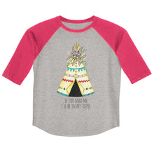 Load image into Gallery viewer, Floral Teepee 3/4 Youth shirt