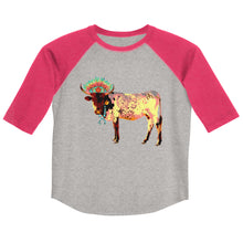 Load image into Gallery viewer, Fancy Cow 3/4 Youth shirt