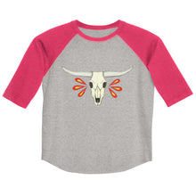Load image into Gallery viewer, Longhorn Skull 3/4 Youth shirt