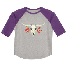 Load image into Gallery viewer, Longhorn Skull 3/4 Youth shirt