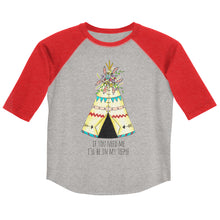 Load image into Gallery viewer, Floral Teepee 3/4 Youth shirt