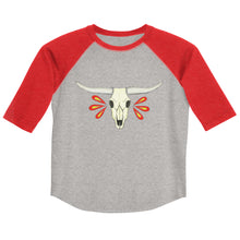 Load image into Gallery viewer, Longhorn Skull 3/4 Youth shirt