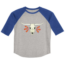 Load image into Gallery viewer, Longhorn Skull 3/4 Youth shirt