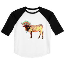 Load image into Gallery viewer, Fancy Cow 3/4 Youth shirt