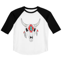 Load image into Gallery viewer, Aztec Skull 3/4 Youth shirt