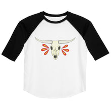 Load image into Gallery viewer, Longhorn Skull 3/4 Youth shirt