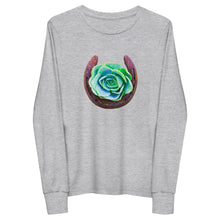 Load image into Gallery viewer, Succulent Horseshoe - Youth long sleeve tee