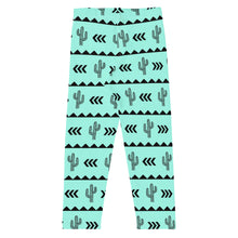 Load image into Gallery viewer, Cactus Aztec Turquoise - Kid&#39;s Leggings
