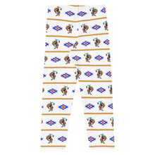 Load image into Gallery viewer, Cowboy Bronc Rider Aztec - White Toddler/Kid&#39;s Leggings
