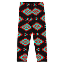 Load image into Gallery viewer, Aztec Turquoise &amp; Red Toddler/Kid&#39;s Leggings
