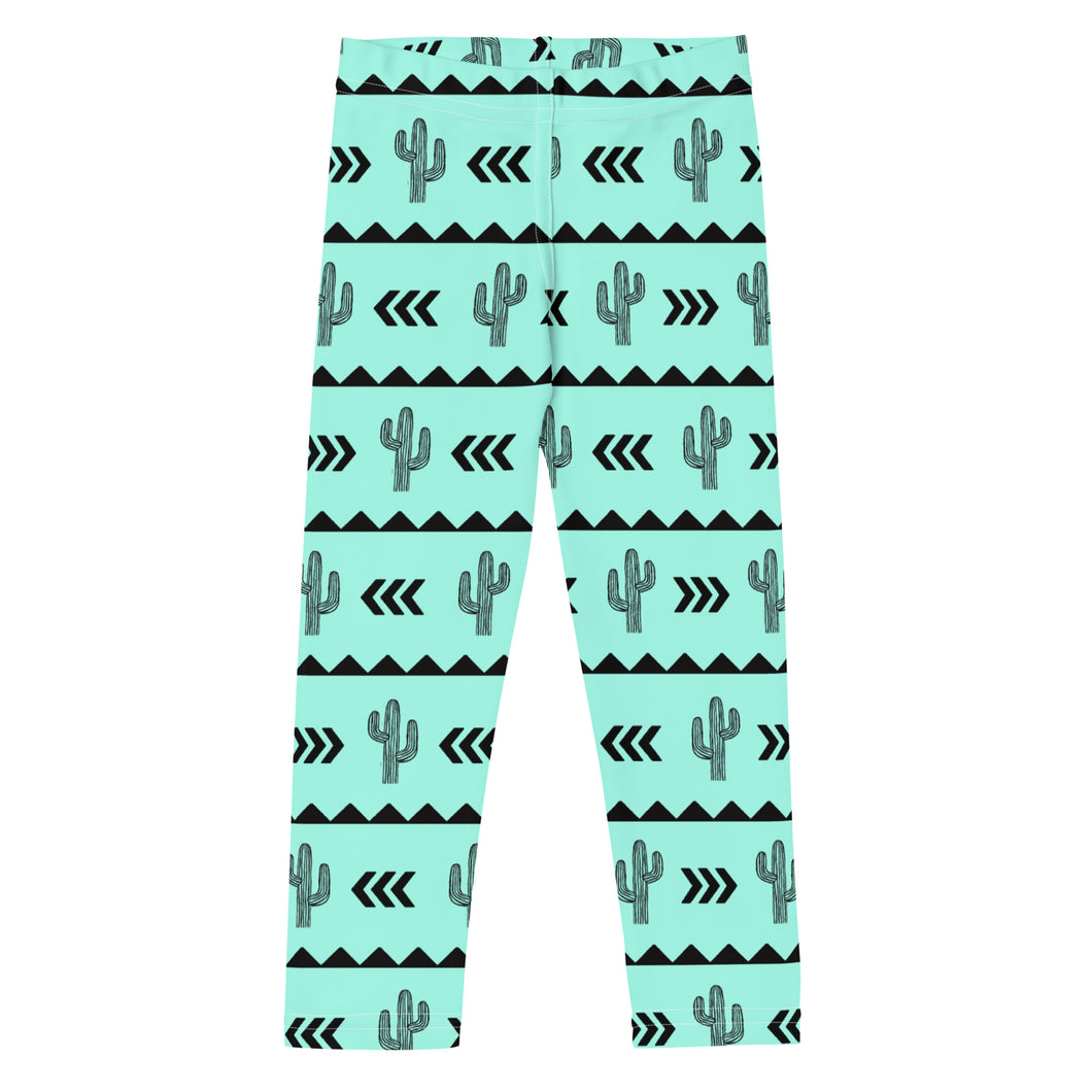 Cactus Aztec Turquoise - Kid's Leggings
