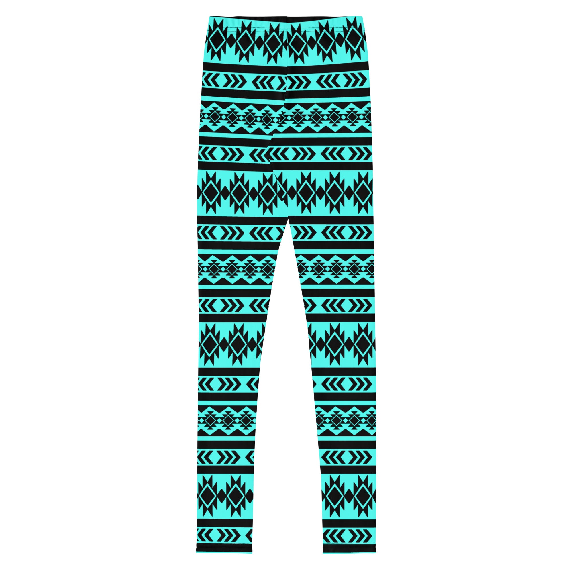 Aztec - Turquoise Youth Leggings