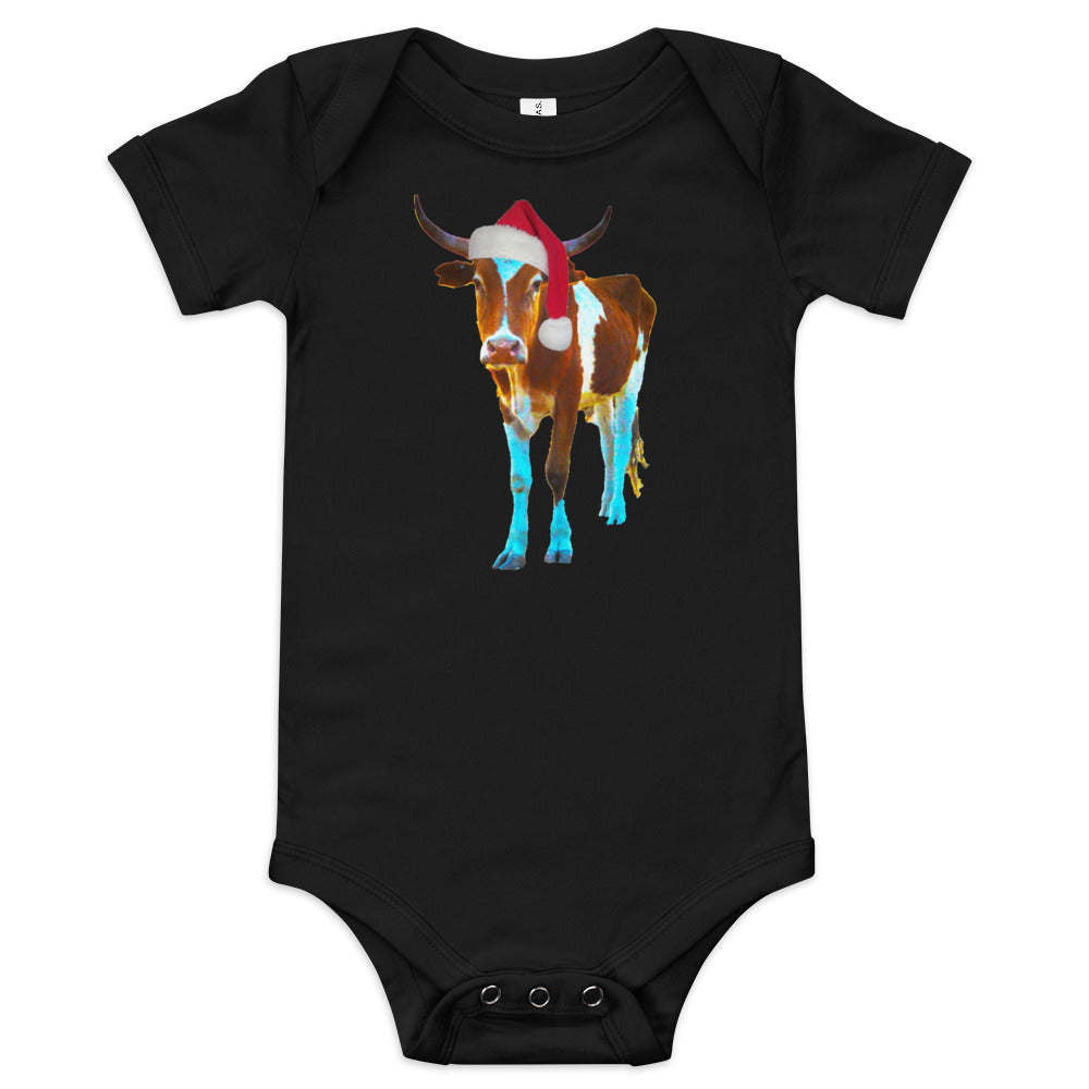 Santa Steer Baby/Toddler onesie