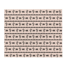 Load image into Gallery viewer, Cactus Aztec - Tan Throw Blanket
