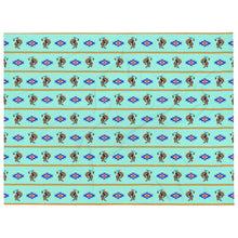 Load image into Gallery viewer, Cowboy Bronc Rider Aztec - Turquoise Throw Blanket
