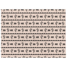 Load image into Gallery viewer, Cactus Aztec - Tan Throw Blanket

